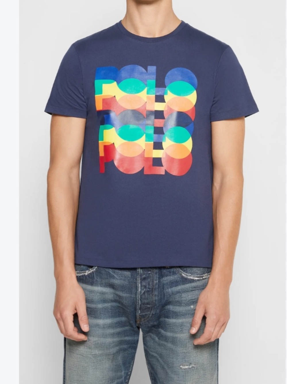 NEW Polo Ralph Lauren Short Sleeve Tee Rainbow Graphic GAY PRIDE FLAG NEWPORT CA